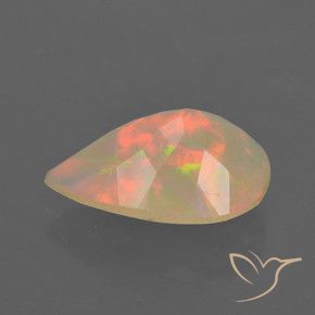 Opale Multicolore naturale da 1.56 ct, Forma a pera, Traslucido