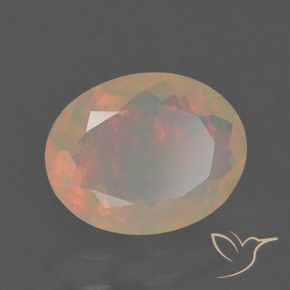 Opale Multicolore naturale da 1.37 ct, Ovale, Traslucido