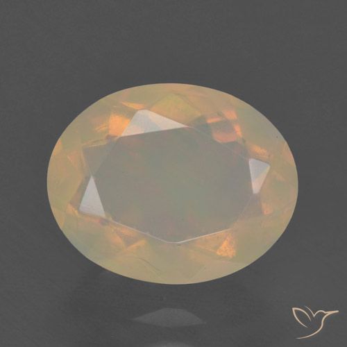1.57ct Naturale Multicolore Opale, Ovale, Traslucido