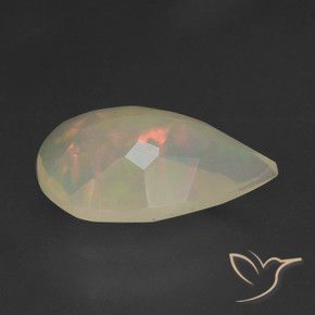 Opale Multicolore naturale da 1.47 ct, Forma a pera, Trasparente