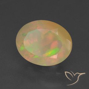 Opale Multicolore naturale da 1.46 ct, Ovale, Traslucido