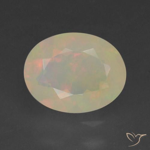 1.13ct Naturale Multicolore Opale, Ovale, Traslucido