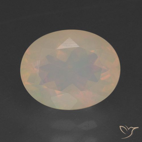 1.92ct Naturale Multicolore Opale, Ovale, Traslucido