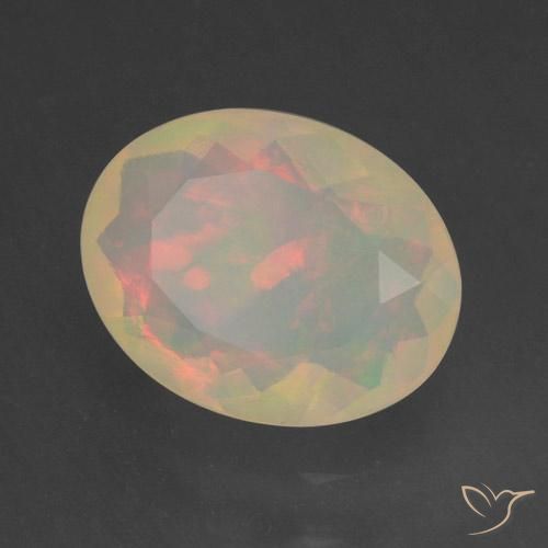 Opale Multicolore naturale da 1.31 ct, Ovale, Trasparente