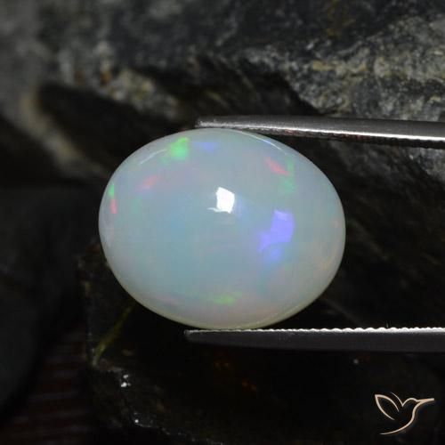 13.64ct Naturale Multicolore Opale, Ovale, Traslucido