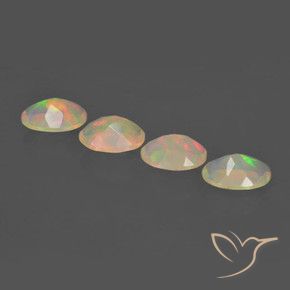 Gemme di Opale Multicolore naturale da 1.61 ct, Ovale, Trasparente