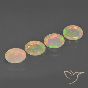 Gemme di Opale Multicolore naturale da 1.95 ct, Ovale, Trasparente