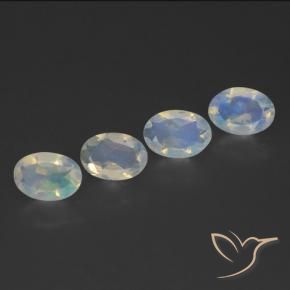 Gemme di Opale Multicolore naturale da 1.54 ct, Ovale, Trasparente