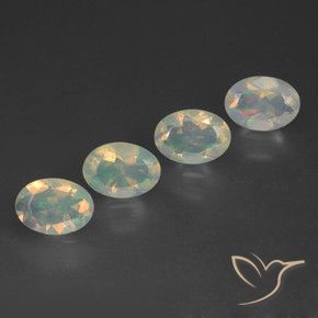 Gemme di Opale Multicolore naturale da 1.97 ct, Ovale, Trasparente