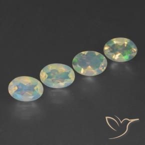 Gemme di Opale Multicolore naturale da 1.75 ct, Ovale, Trasparente