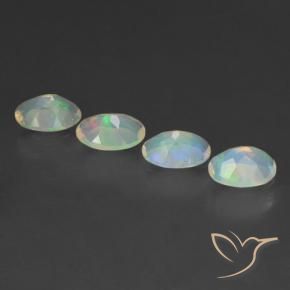 Gemme di Opale Multicolore naturale da 1.75 ct, Ovale, Trasparente