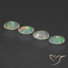 Gemme di Opale Multicolore naturale da 1.51 ct, Ovale, Trasparente