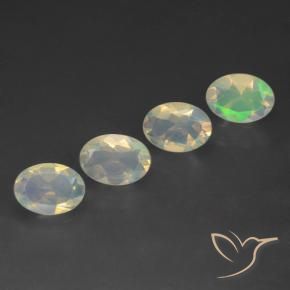 Gemme di Opale Multicolore naturale da 1.64 ct, Ovale, Trasparente