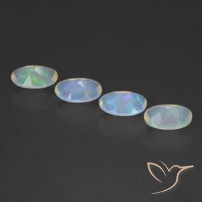 Gemme di Opale Multicolore naturale da 1.42 ct, Ovale, Trasparente