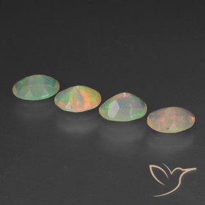 Gemme di Opale Multicolore naturale da 1.66 ct, Ovale, Trasparente