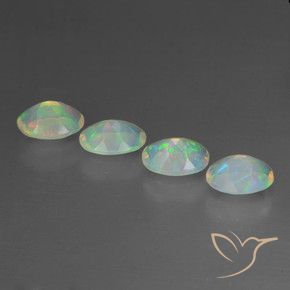 Gemme di Opale Multicolore naturale da 1.88 ct, Ovale, Trasparente