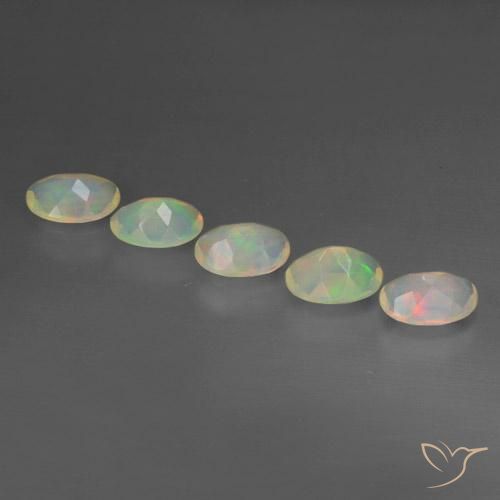Gemme di Opale Multicolore naturale da 2.03 ct, Ovale, Trasparente
