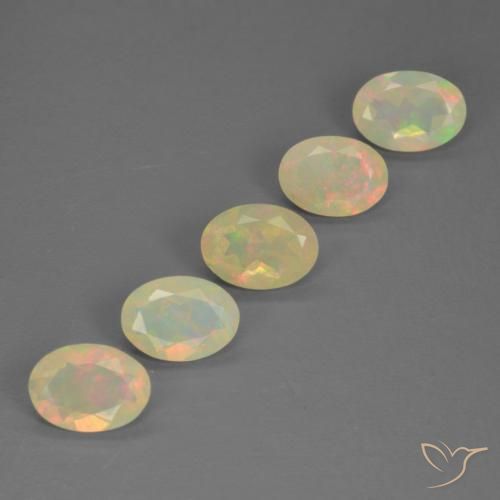 1.99ctw Naturale Multicolore Opale, Ovale, Trasparente