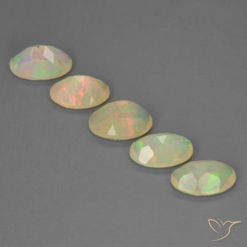 Gemme di Opale Multicolore naturale da 1.99 ct, Ovale, Trasparente