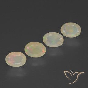 Gemme di Opale Multicolore naturale da 1.82 ct, Ovale, Trasparente