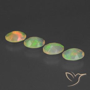Gemme di Opale Multicolore naturale da 1.75 ct, Ovale, Trasparente