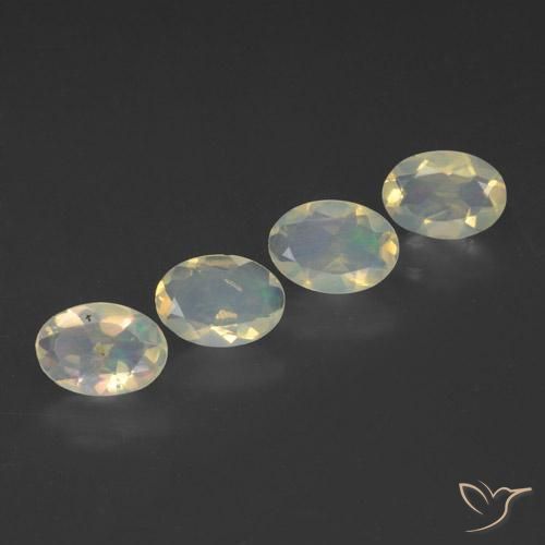 Gemme di Opale Multicolore naturale da 1.55 ct, Ovale, Trasparente