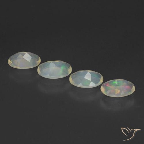 Gemme di Opale Multicolore naturale da 1.55 ct, Ovale, Trasparente