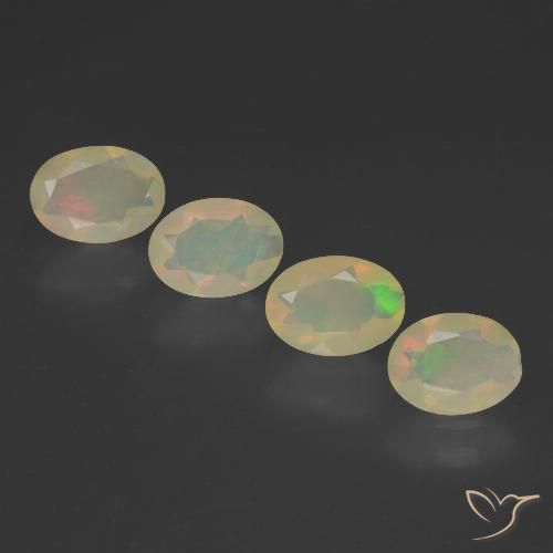 1.68ctw Naturale Multicolore Opale, Ovale, Trasparente