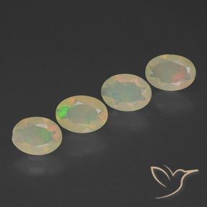 Gemme di Opale Multicolore naturale da 1.68 ct, Ovale, Trasparente