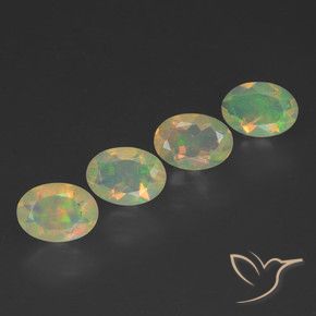 Gemme di Opale Multicolore naturale da 1.87 ct, Ovale, Trasparente