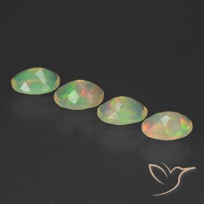 Gemme di Opale Multicolore naturale da 1.87 ct, Ovale, Trasparente
