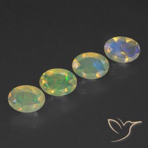 Gemme di Opale Multicolore naturale da 1.81 ct, Ovale, Trasparente