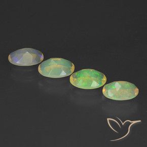 Gemme di Opale Multicolore naturale da 1.81 ct, Ovale, Trasparente