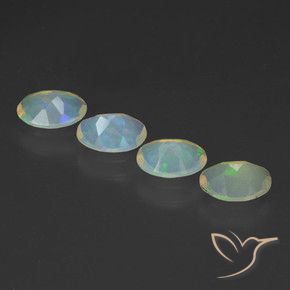 Gemme di Opale Multicolore naturale da 1.47 ct, Ovale, Trasparente