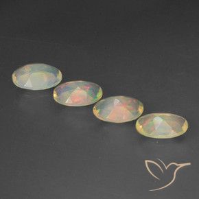 Gemme di Opale Multicolore naturale da 1.46 ct, Ovale, Trasparente