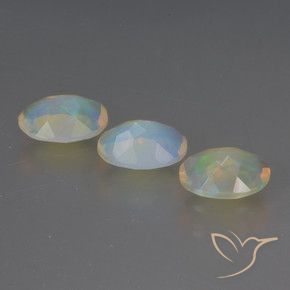 Gemme di Opale Multicolore naturale da 1.30 ct, Ovale, Trasparente