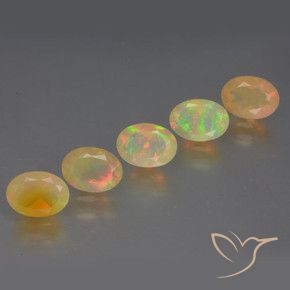 Gemme di Opale Multicolore naturale da 2.53 ct, Ovale, Trasparente