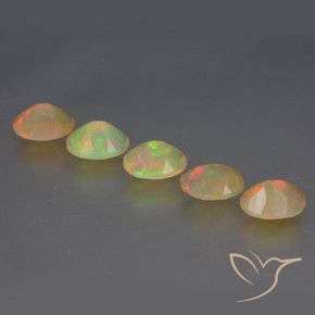 Gemme di Opale Multicolore naturale da 2.53 ct, Ovale, Trasparente