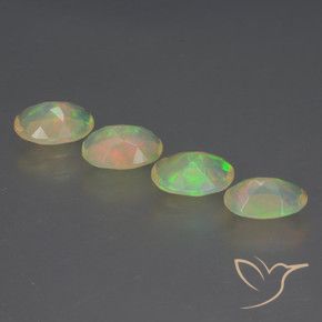 Gemme di Opale Multicolore naturale da 1.64 ct, Ovale, Trasparente