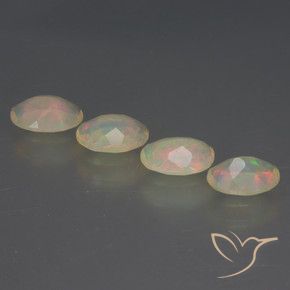 Gemme di Opale Multicolore naturale da 1.48 ct, Ovale, Trasparente