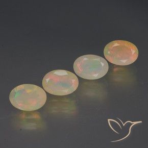 Gemme di Opale Multicolore naturale da 2.23 ct, Ovale, Trasparente