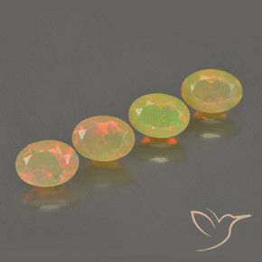 Gemme di Opale Multicolore naturale da 1.87 ct, Ovale, Trasparente