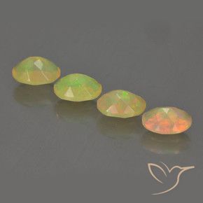 Gemme di Opale Multicolore naturale da 1.87 ct, Ovale, Trasparente