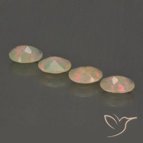 Gemme di Opale Multicolore naturale da 1.38 ct, Ovale, Trasparente