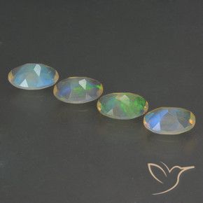 Gemme di Opale Multicolore naturale da 1.47 ct, Ovale, Trasparente