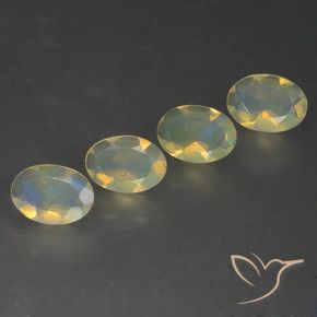 Gemme di Opale Multicolore naturale da 1.31 ct, Ovale, Trasparente