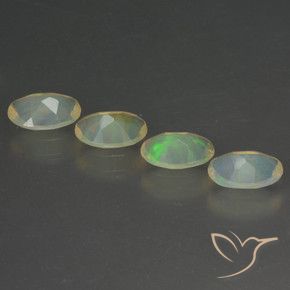 Gemme di Opale Multicolore naturale da 1.31 ct, Ovale, Trasparente