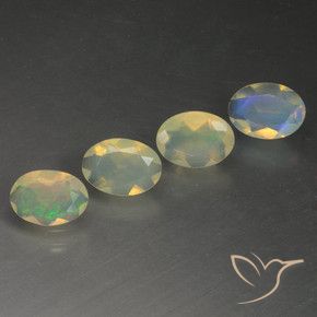 Gemme di Opale Multicolore naturale da 1.43 ct, Ovale, Trasparente