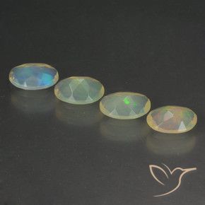 Gemme di Opale Multicolore naturale da 1.43 ct, Ovale, Trasparente