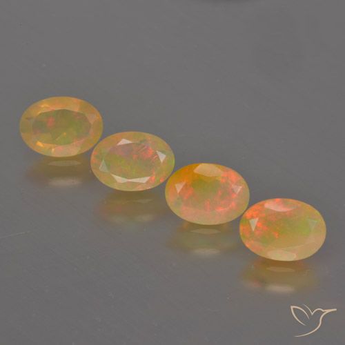 1.83ctw Naturale Multicolore Opale, Ovale, Traslucido
